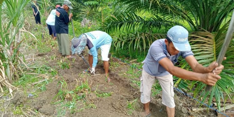 Jaga Kebersihan, Warga LDII Pasar Singkut Bersihkan Lingkungan
