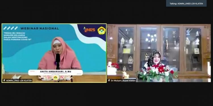LDII Klaten Gelar Webinar Peran Ibu, Bupati Apresiasi